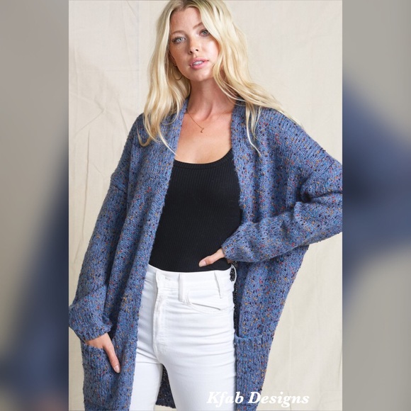 🥰LAST 1! Plush Speckled Midi Popcorn Cardigan - Picture 7 of 7